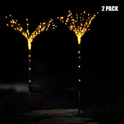

Gobestart 100-LED DIY Shape Fireworks Tree Solar Lawn Light Pathway Garden Lamp 2PC
