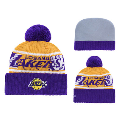 

NBA Basketball League Lakers Los Angeles Lakers New Era New York Yihua Knitted Wool Baseball Cap