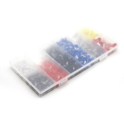 

1200Pcs Assorted Crimping Wire End Terminals Copper Insulated Cord Pin End Crimp Terminal Electrical Wire Connector