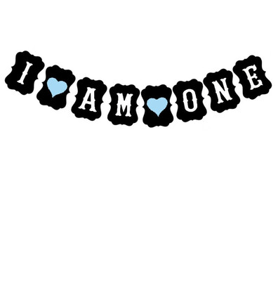 

FUNNYBUNNY Sweet Heart First Birthday Cake Topper -"One"- Decoration & First Birthday-"I Am One"- Banner For Baby Girl
