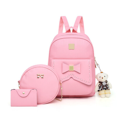 

New womens bag Korean fashion shoulder bag tide student bag mother bag three-piece backpack