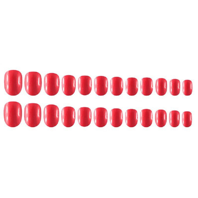 

Fake Nails Tips 24pcs 12 Different Size Natural Short False Nails Tips Full Cover Acrylic Artificial Nails for Nail Salons & DIY N