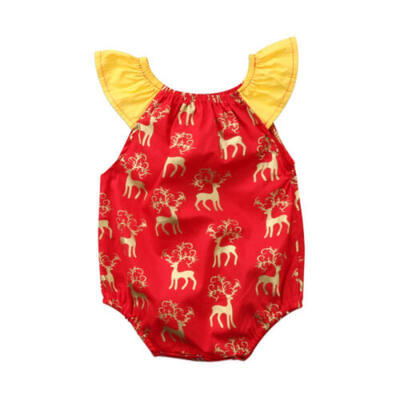 

Newborn Infant Baby Boy Girls Christmas Romper Bodysuit Clothes Outfit Set 0-24M