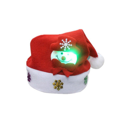 

Gobestart Adult LED Christmas Hat Santa Claus Reindeer Snowman Xmas Gifts Cap