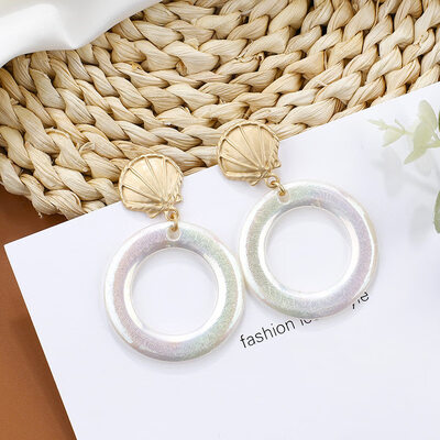 

Flashbuy Metal Pearl Drop Earrings For Women Geometric Acrylic Multi Style Earrings Girls Fashion Jewelry Wedding Accessories