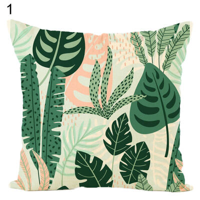 

Abstract Leaves Plants Printed Throw Pillow Case Cushion Cover Sofa Bed Decor