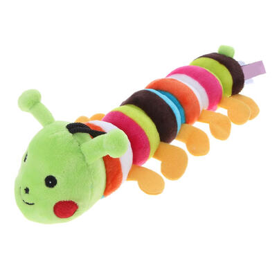 

Pets Toys Cute Longworm Shape Plush Sound Squeaker Chew Bite Puppy Cat Toys