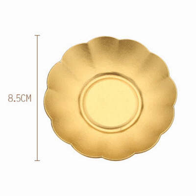 

Tea Coffee Cup Holder Mat Heat Resistant Saucer Teaware Drink Coasters Alloy Copper Tea Trays
