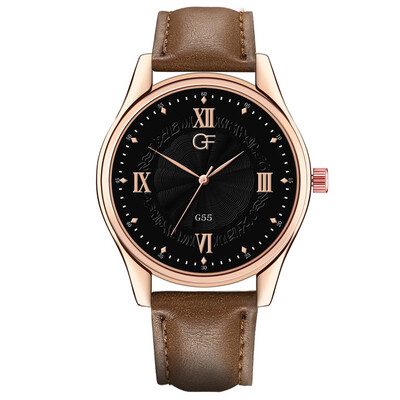 

Gobestart Hot Man Leather Watch Whatever Late Anyway Letter Watches New Pointer glow