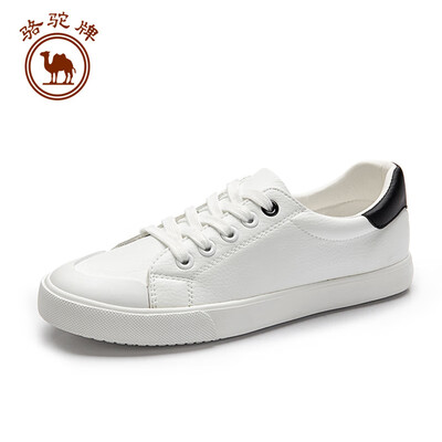 

Camel brand white shoes female Korean version with tide skateboard collision color casual sports W91226531 white black 39245 yards
