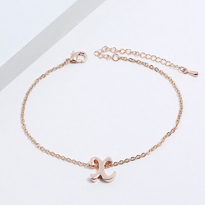 

Initial Bracelet Cursive Letter Bracelet Personalized Jewelry Bridesmaid Funny