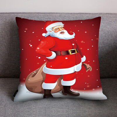 

〖Follure〗Merry Christmas Print Pillow Case Polyester Sofa Car Cushion Cover Home Decor