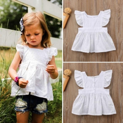 

Stock Newborn Kids Baby Girls Ruffle Top T-shirt Blouse Dress Clothes Summer