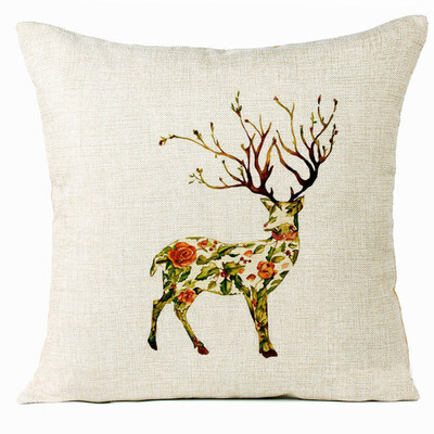 

〖Follure〗Xmas Christmas Elk Sofa Bed Home Decoration Festival Pillow Case Cushion Cover