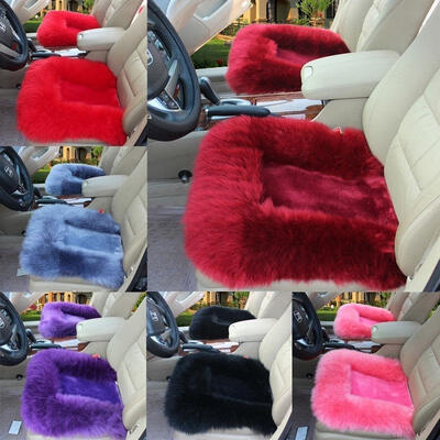 

Hot New Universal Wool Soft Warm Fuzzy Auto Car Seat Covers Front Rear Cover Car Cushion Covers PinkBlackGray BlueRedPurpl