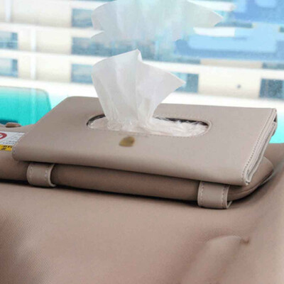 

Car Flat Tissue Box Pumping Creative Sun Visor Hanging Skylight Chair Back Tray Carton For General Purpose Vehicles
