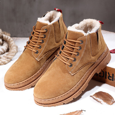 

Mens Winter cotton shoes Warm snow boots Martin boots