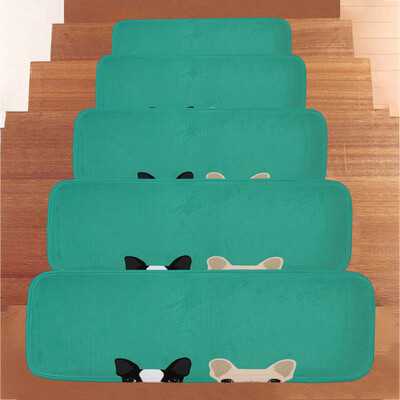

Toponeto 1Set StepBasic Non-Slip Coral Fleece Resistant Carpet Stair Mat
