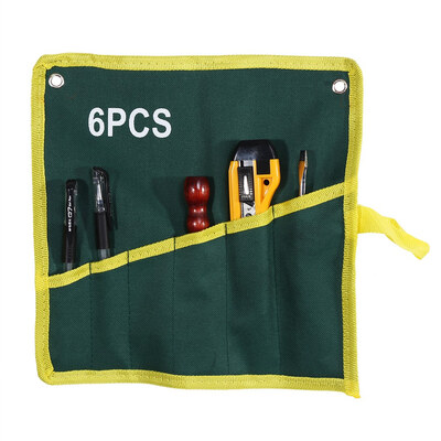 

1Pc Durable Canvas 6810121425 Pockets Spanner Wrench Tool Roll Up Storage Bag GreenWrench Tool Storage BagWrench Bag