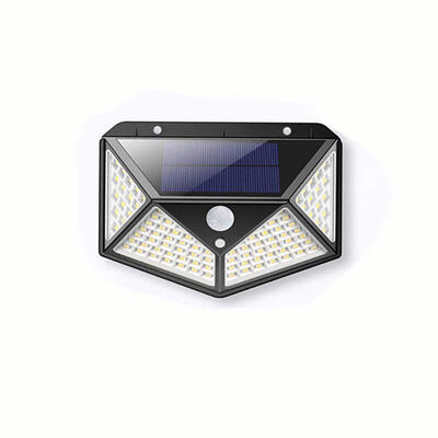 

Water Resistant 100-LED Motion Sensor Wall Lamp Solar Powered Waterproof Wall Light for Outdoor Night Lighting