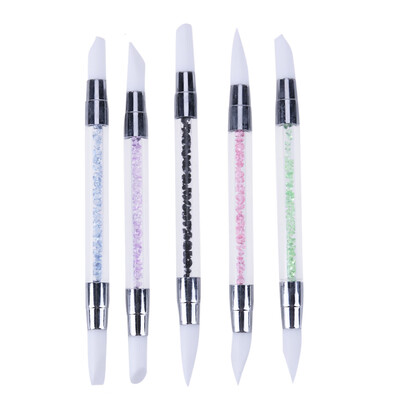 

5pcsset Silicone Nail Art Pen Brush Carving Craft UV Gel Brushes DIY Tools