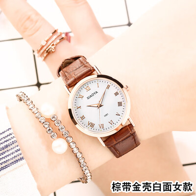 

Womens watches waterproof fashion 2019 new Korean version of simple leisure atmosphere belt student mens watches lovers watches