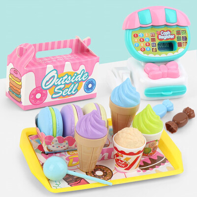 

Siaonvr Kids Pretend Toys Analog Cash Registers Shopping Cashier Role Playing Game Set