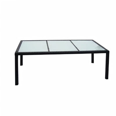 

Outdoor Dining Table Poly Rattan 748"x354"x295" Black