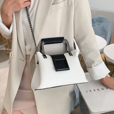 

Ocean color contrast shoulder bag popular female bag new 2019 summer small fresh messenger bag wild ins bucket bag