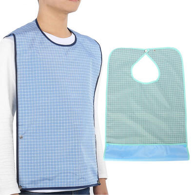 

Greensen Adult Waterproof Mealtime Bib Double Layer Elder Dinning Clothes Protector