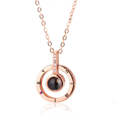 

New Style Personality Round Shape Exquisite Letter Necklace Carve Alloy Necklace Valentines Day Gifts