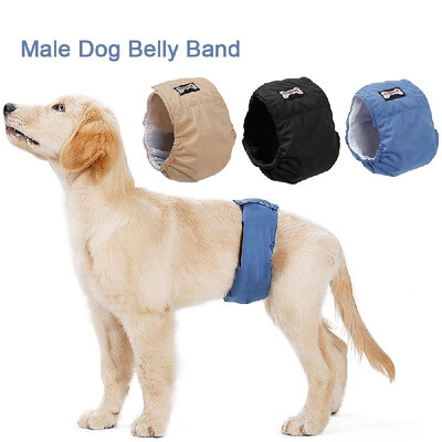 

3Pcs Washable Male Dog Belly Band Wrap Waterproof Pet Diaper Toilet Training Dog Physiological Pant