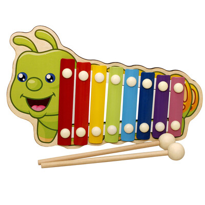 

Gobestart Baby Kid Musical Toys Wooden Xylophone Eight-Tone Piano Early Education B