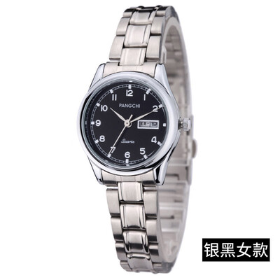 

Pengzhi steel belt calendar digital small dial elderly watch lady quartz watch middle&old age watch male is not mechanical