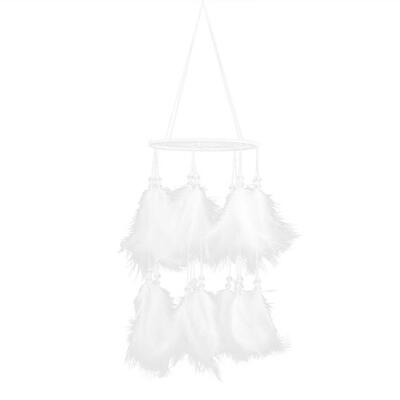

Romantic White Feathers Dream Catcher LED Light String Hanging Lamp Pendant