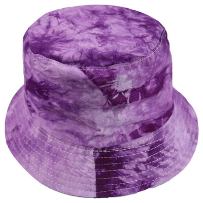 

Unisex Women Men Tie-Dye Bucket Hat Reversible Wide Brim Fisherman Cap