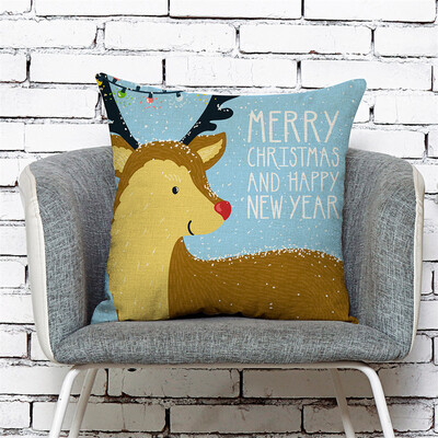 

Siaonvr Home Decor Cushion Cover Merry Christmas Pillowcase Sofa Throw Pillow Covers