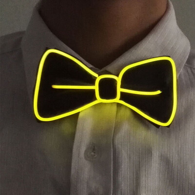 

New Hot Men LED Wire Necktie Bowtie Luminous Flashing Light Up Bow Tie For Club Party Wedding Halloween