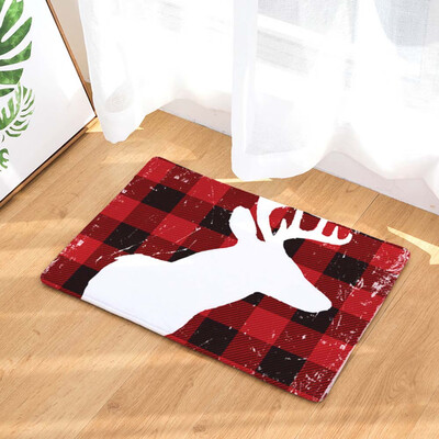 

Toponeto Christmas Home Non Slip Door Floor Mats Hall Rugs Kitchen Bathroom Carpet Decor