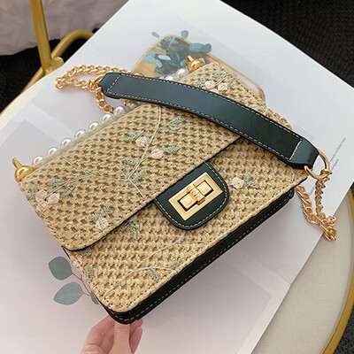 

Summer womens new 2019 oblique satchel bag with ins chain single shoulder bag made of small square bag made by Herba officinalis
