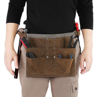 

Greensen Heavy Duty Waterproof Waxed Canvas Work Apron with Tool Pockets