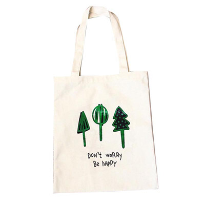 

Women Casual Large Capacity Totes Versatile Cartoon Print Canvas Shopping Bags Simple Eco Female Bags