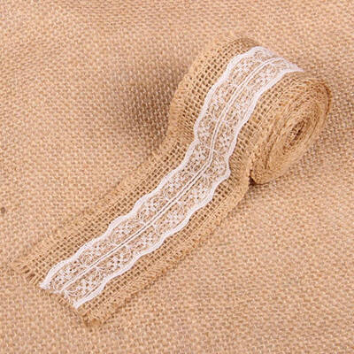 

2m HESSIAN LACE Ribbon Jute Burlap Rustic Wedding Christmas Vintage Craft Trim