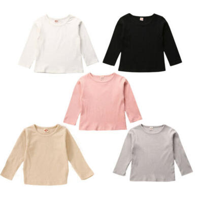

UK Newborn Baby Boy Girl Cotton Stripe Clothes Long Sleeve Tops T-Shirt Winter