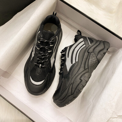 

Fathers shoes&womens super-hot autumn thick-soled mesh surface breathable Baitao sports shoes ins tide
