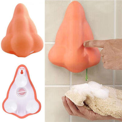 

Funny Nose Shaped House Bathroom Shower Soap Dispenser With Suction Hooks