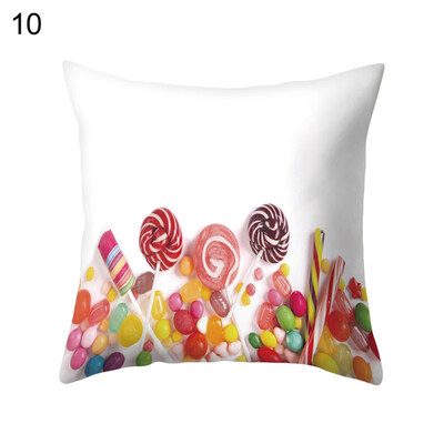 

Multicolor Candy Food Cushion Cover Home Office Cafe Car Decoration Pillow Case