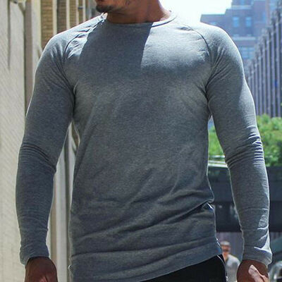

Mens Compression Shirt Long Sleeve Top Base Layer Workout Gym Clothes Sportswear