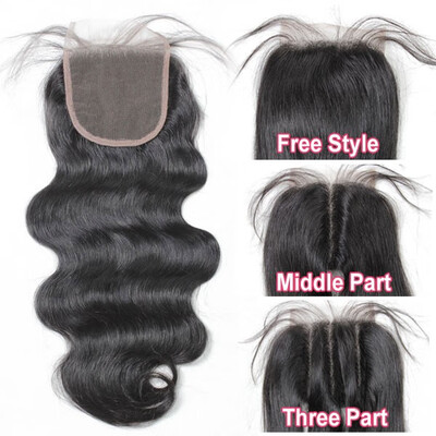 

Lace top closure 44" body wave Hair Human hair medium brown Swiss lace
