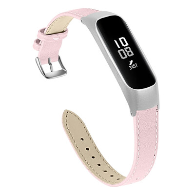 

ECSEM Metal Frame Leather Strap for Samsung Galaxy fit-e SM-R375 Smart Watch Bands for Kids Women Men